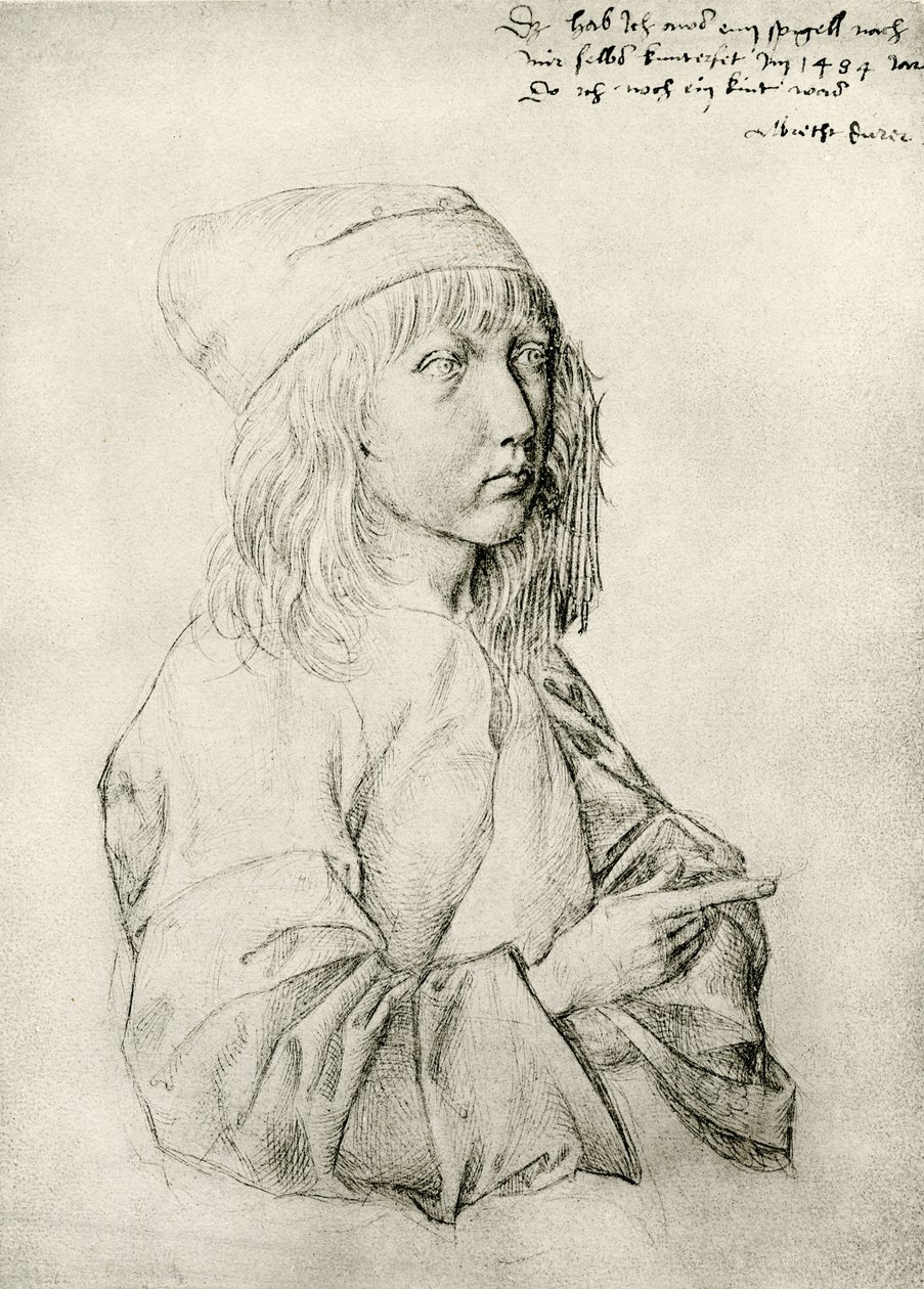 Self portrait of the thirteen year old Dürer by Albrecht Dürer