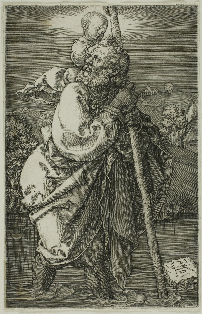 St. Christopher Facing to the Left by Albrecht Dürer