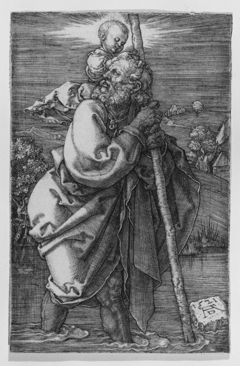St. Christopher Facing to the Left by Albrecht Dürer