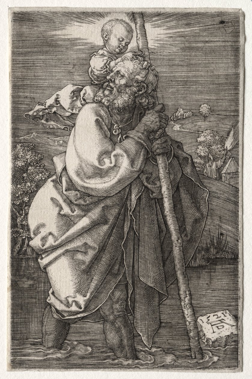 St. Christopher, Facing to the Left by Albrecht Dürer
