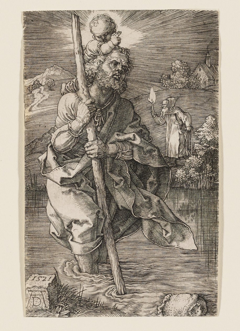 St. Christopher with the Head Turned to the Right by Albrecht Dürer