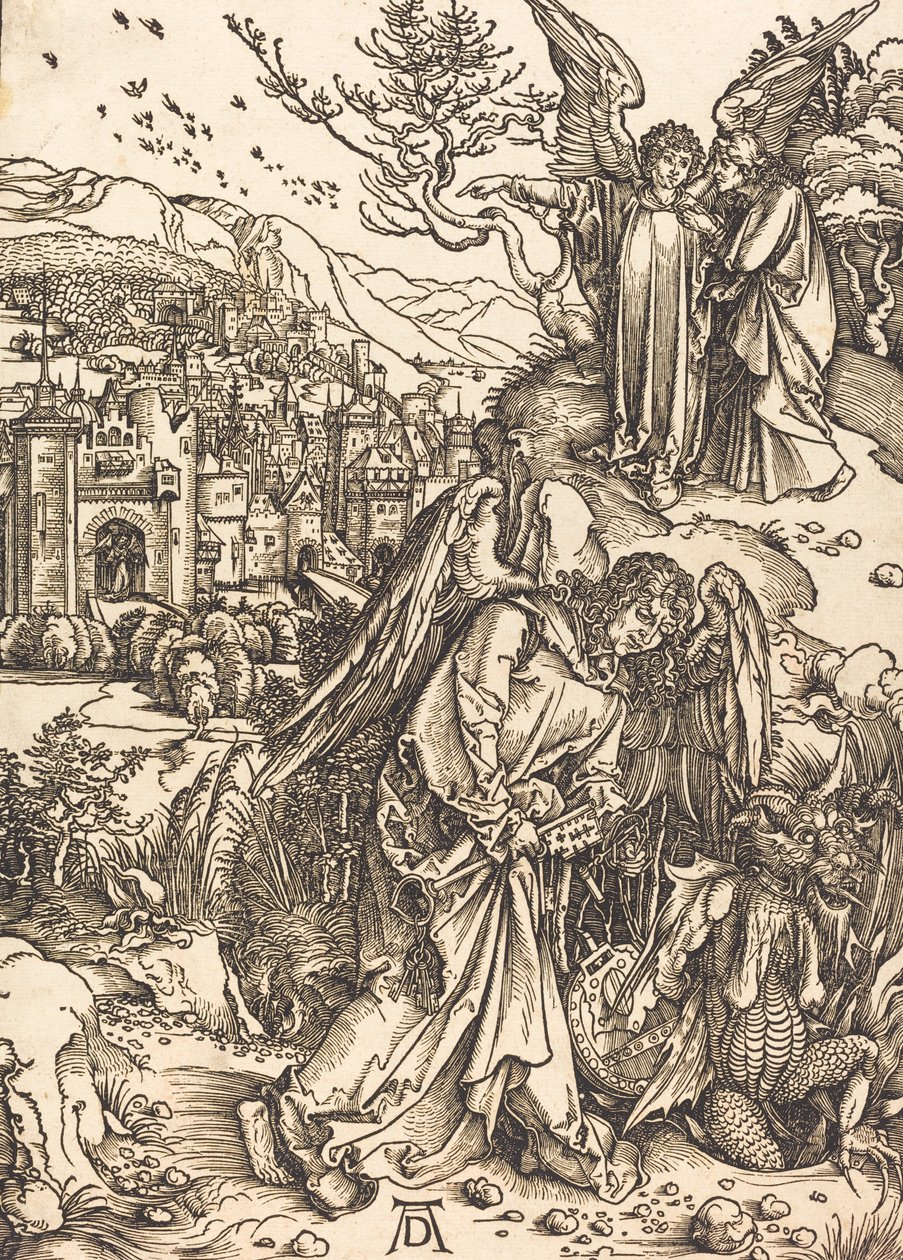 The Angel with the Key to the Bottomless Pit by Albrecht Dürer