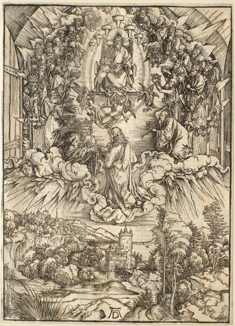 The Apocalypse: Saint John before God and the Elders by Albrecht Dürer