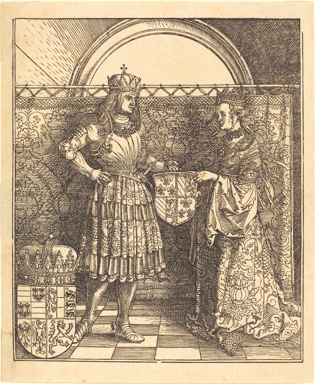 The Betrothal of Maximilian with Mary of Burgundy by Albrecht Dürer