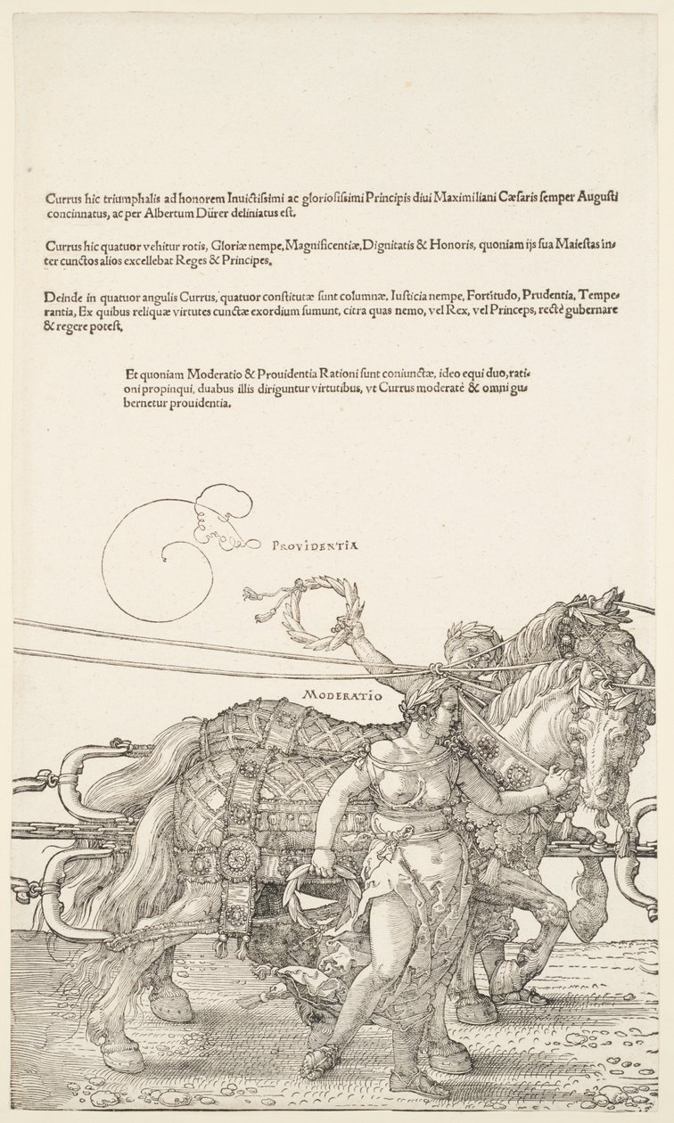 The Great Triumphal Chariot: Providentia and Moderatio by Albrecht Dürer