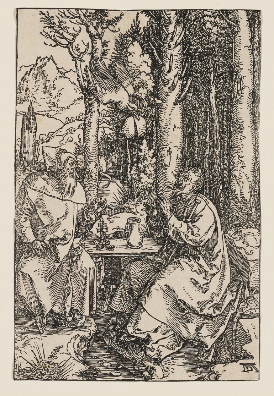 The Hermits St. Paul and St. Anthony by Albrecht Dürer