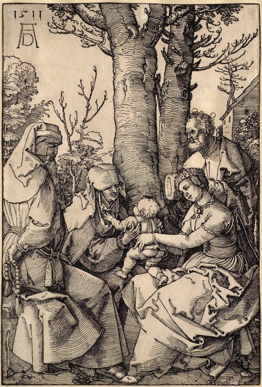 The Holy Family with Joachim and Anna under a Tree by Albrecht Dürer