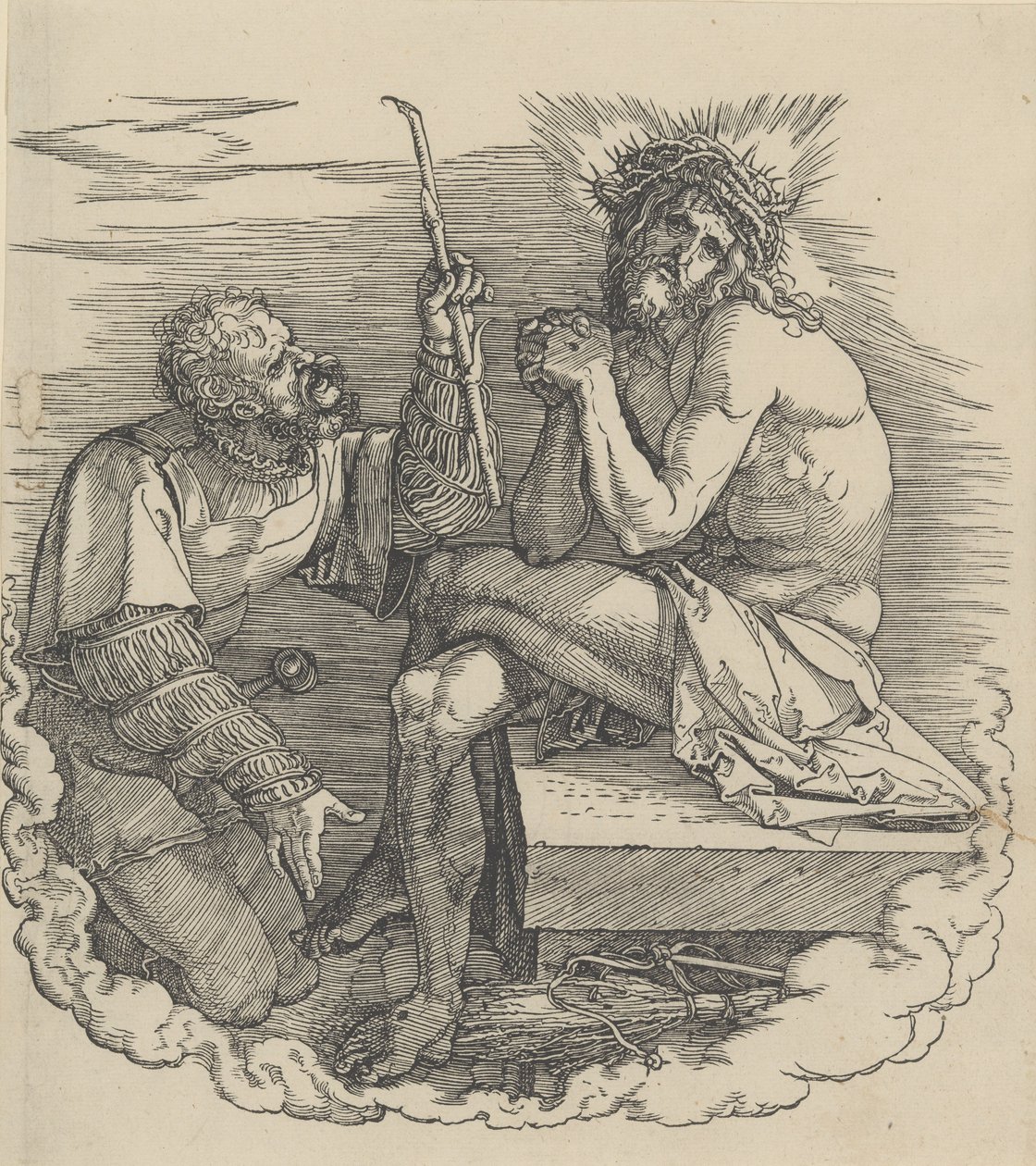 The Man of Sorrows Mocked by a Soldier, Frontispiece to the Great Passion by Albrecht Dürer