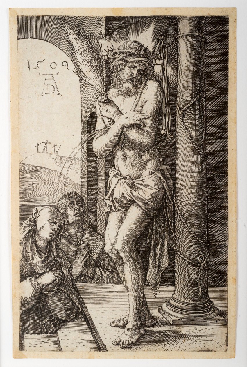 The Man of Sorrows by the Column with the Virgin and St. John by Albrecht Dürer