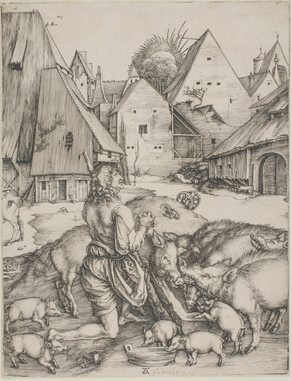 The Prodigal Son Amid the Swine by Albrecht Dürer