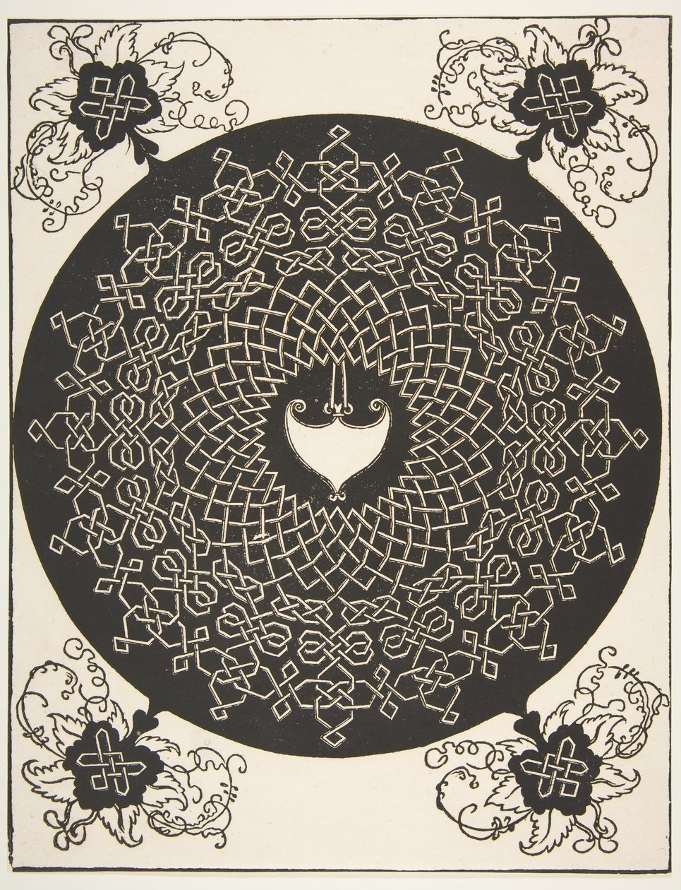The Second Knot: Interlaced Roundel with an Amazon Shield in its Center by Albrecht Dürer