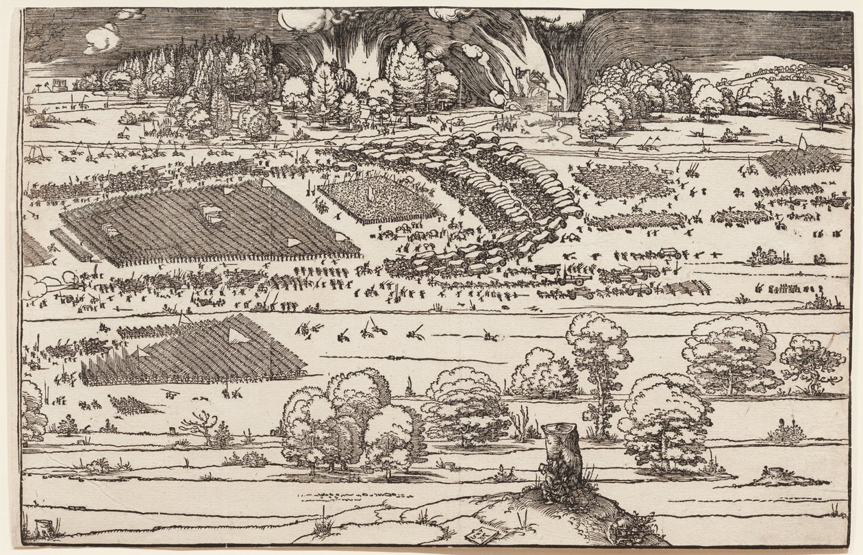 The Siege of a Fortress (Right Side Only, of 2 Blocks) by Albrecht Dürer