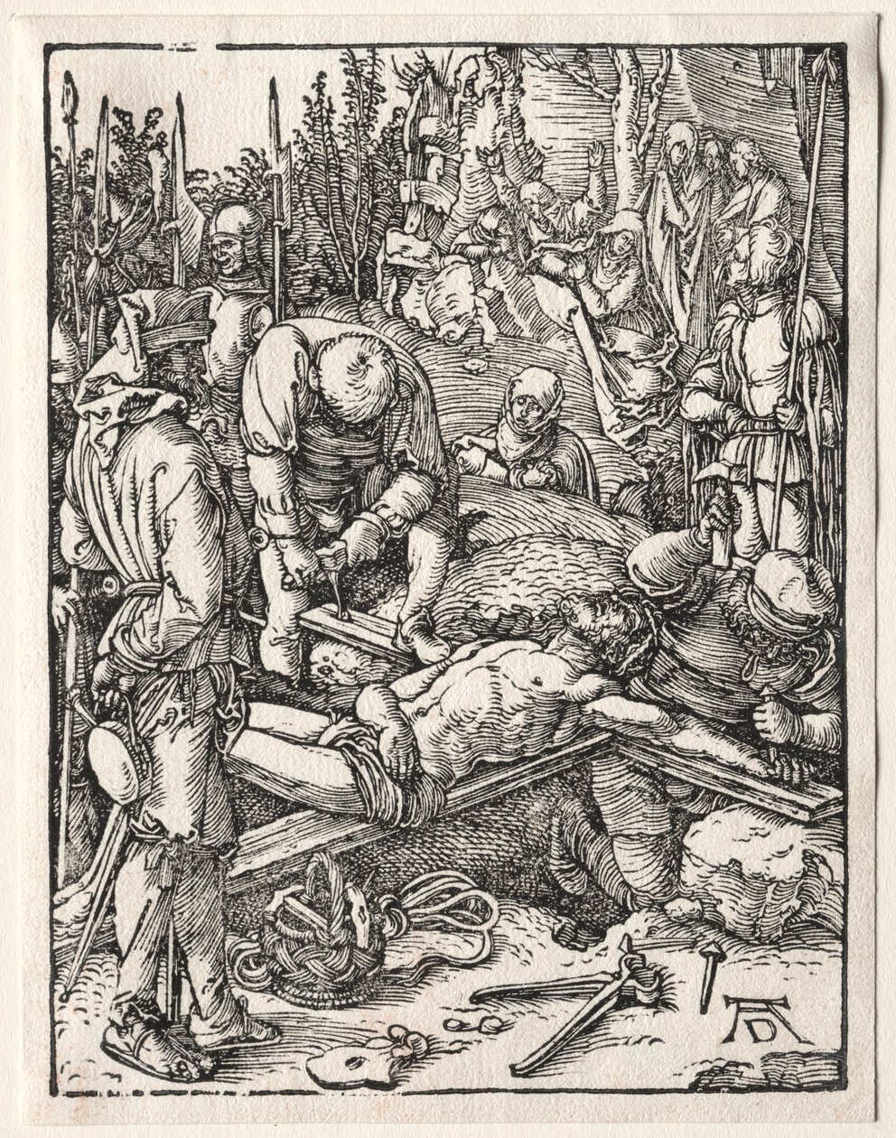 The Small Passion: Christ Being Nailed to the Cross by Albrecht Dürer