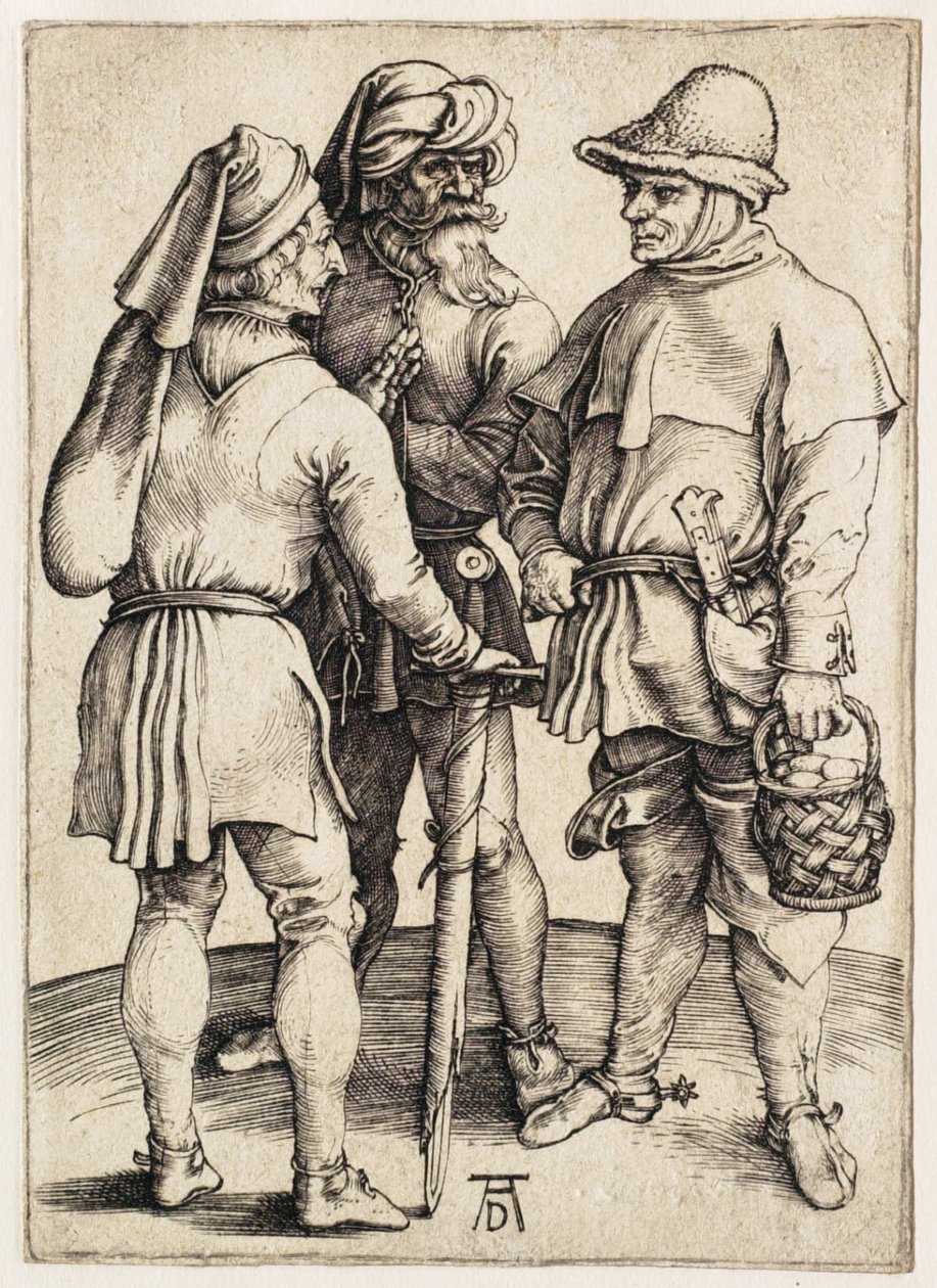 Three Peasants in Conversation by Albrecht Dürer
