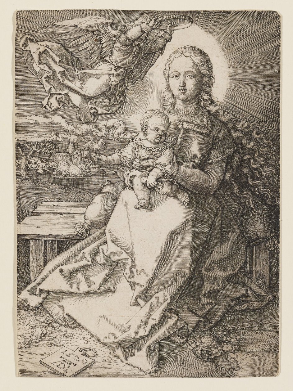 Virgin Crowned by One Angel by Albrecht Dürer