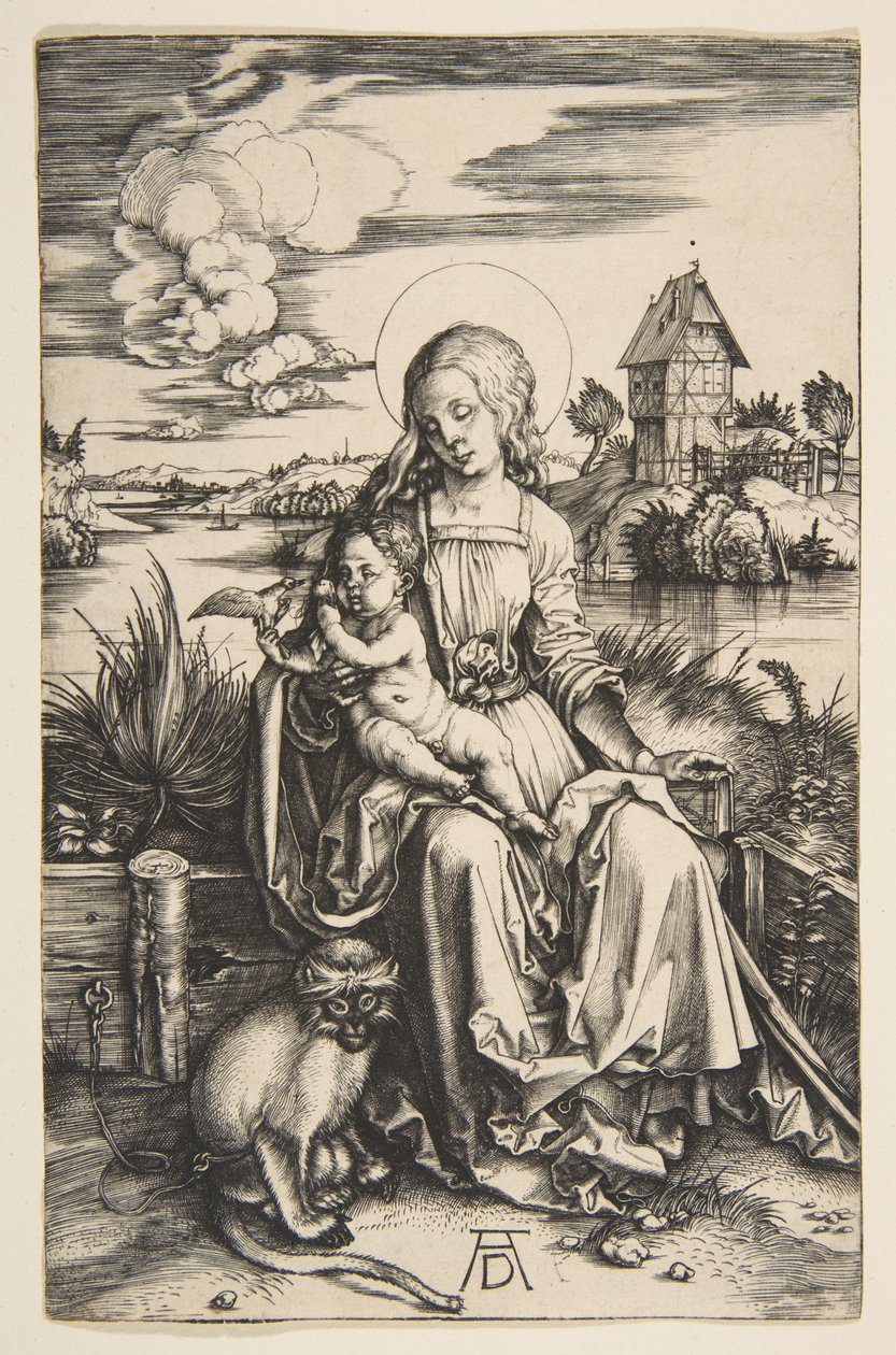 Virgin and Child with the Monkey by Albrecht Dürer