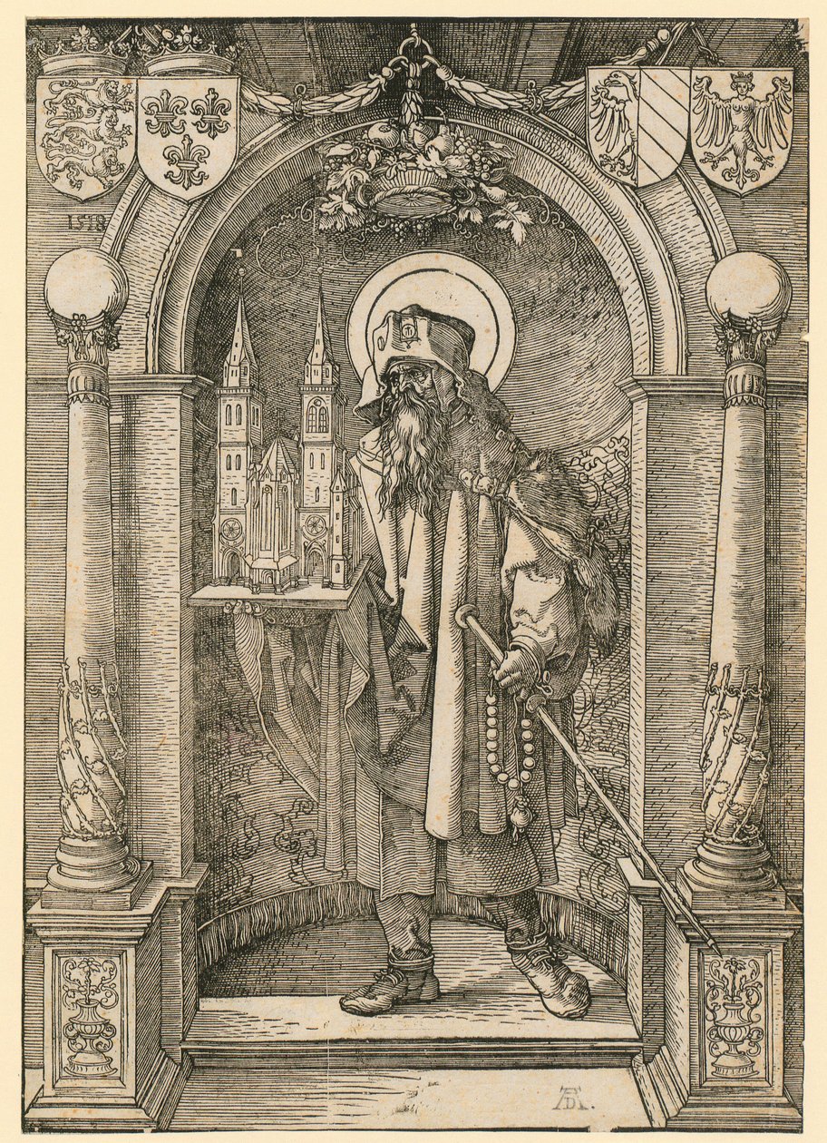 Coat of Arms of Johannes Stabius with Laurel Wreath by Albrecht Dürer