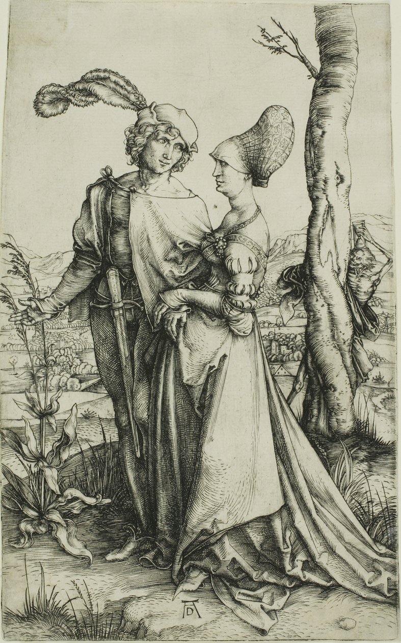 Young Couple Threatened by Death (The Promenade) by Albrecht Dürer