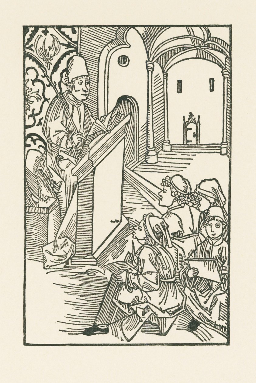 A Teacher with Four Scholars by Albrecht Dürer or Duerer