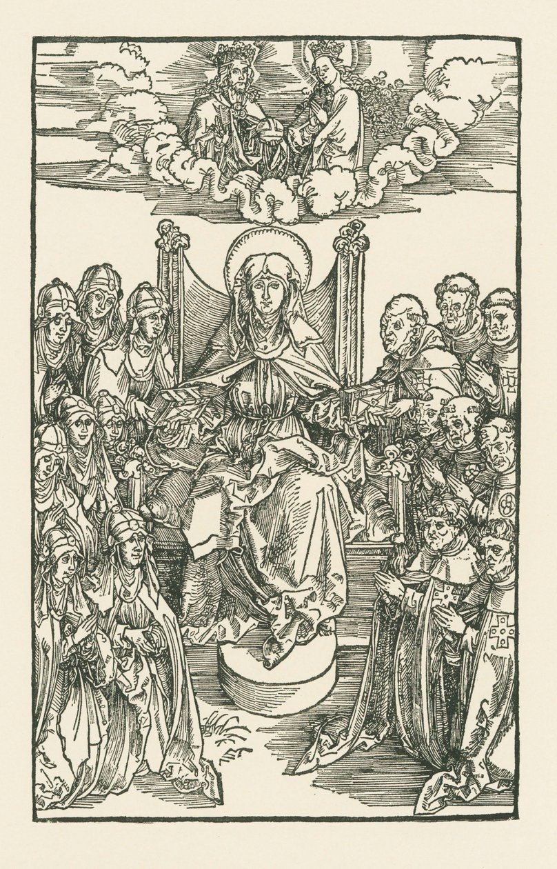 Birgitta Surrounded by Nuns and Monks by Albrecht Dürer or Duerer
