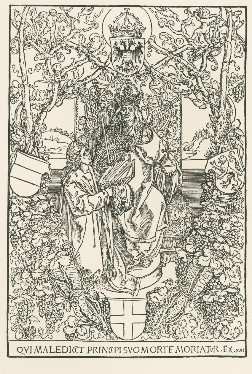 Celtes Presents His Work to Emperor Maximilian, Printed for the Sodalitas Celtica, Nuremberg by Albrecht Dürer or Duerer