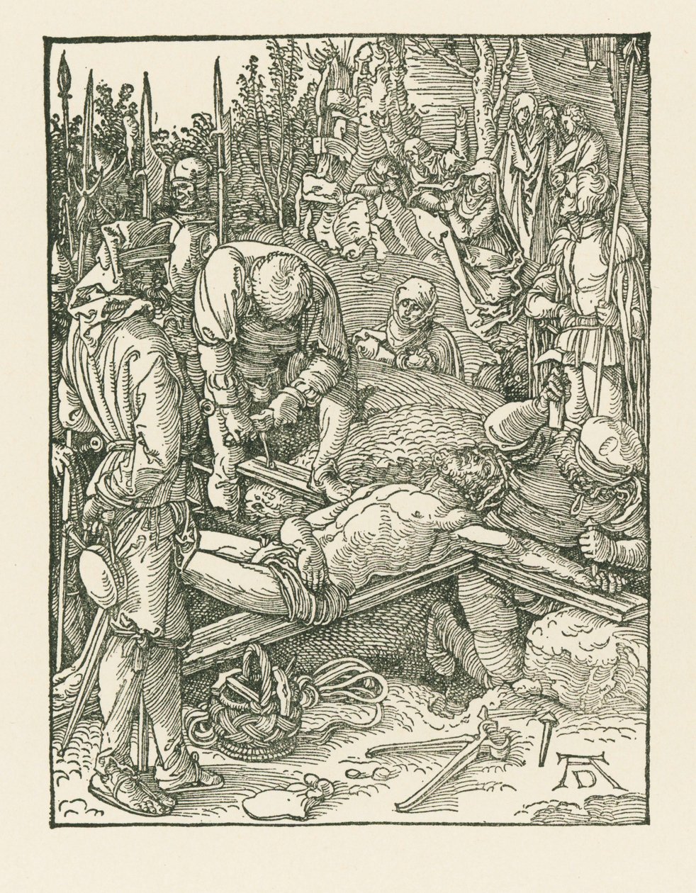 Christ Being Nailed to the Cross by Albrecht Dürer or Duerer