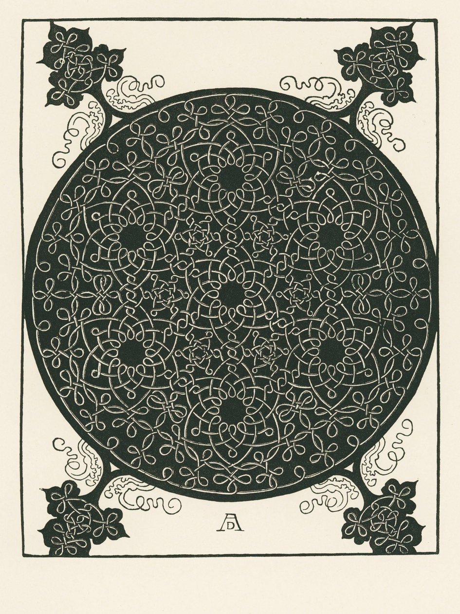 Knot with Small Black Circle in the Centre Repeated Six Times by Albrecht Dürer or Duerer