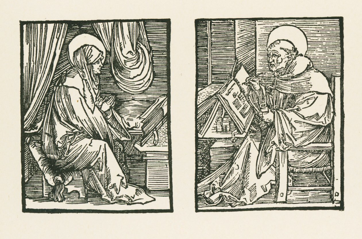 Saint Birgitta and Peter of Almastra by Albrecht Dürer or Duerer
