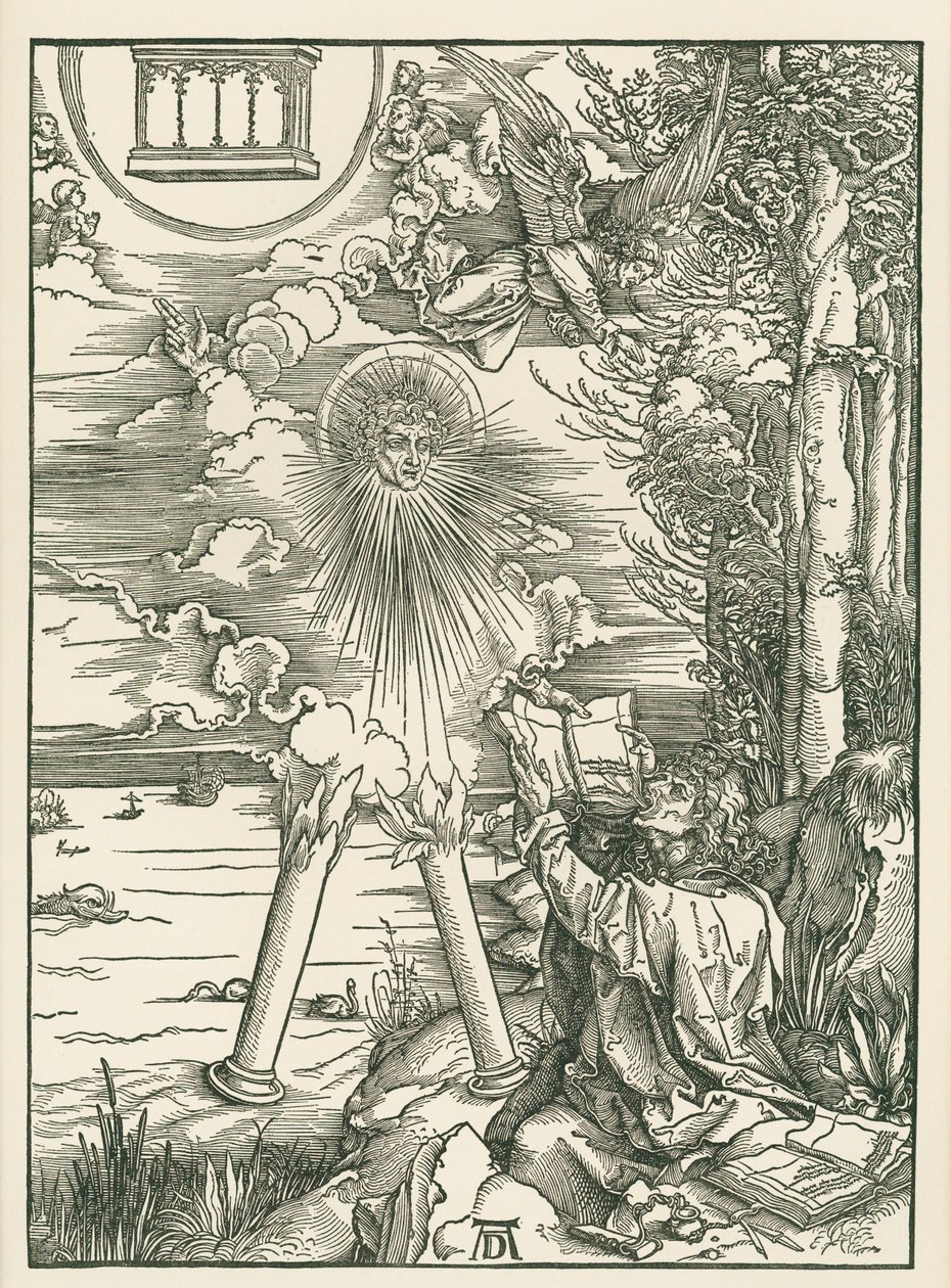 Saint John Devouring the Book Presented by the Angel. The Revelation of Saint John by Albrecht Dürer or Duerer