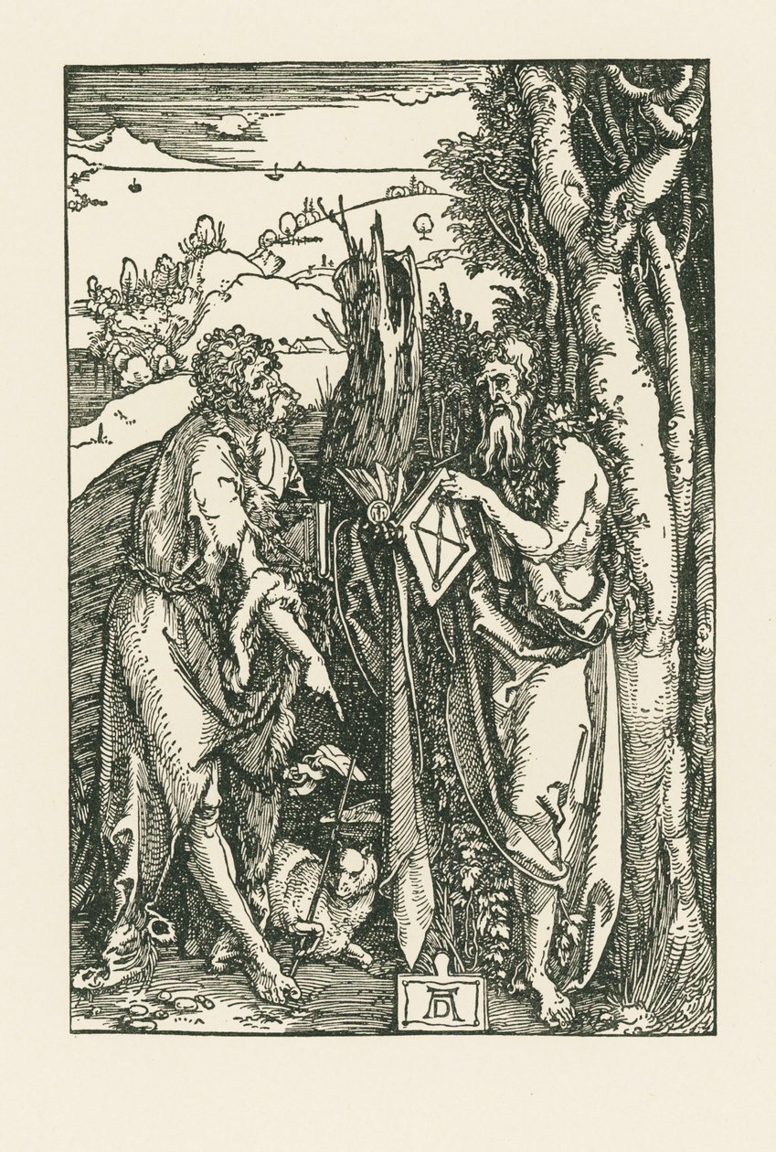 Saint John the Baptist and Saint Onophrius, c.1503-04 by Albrecht Dürer or Duerer