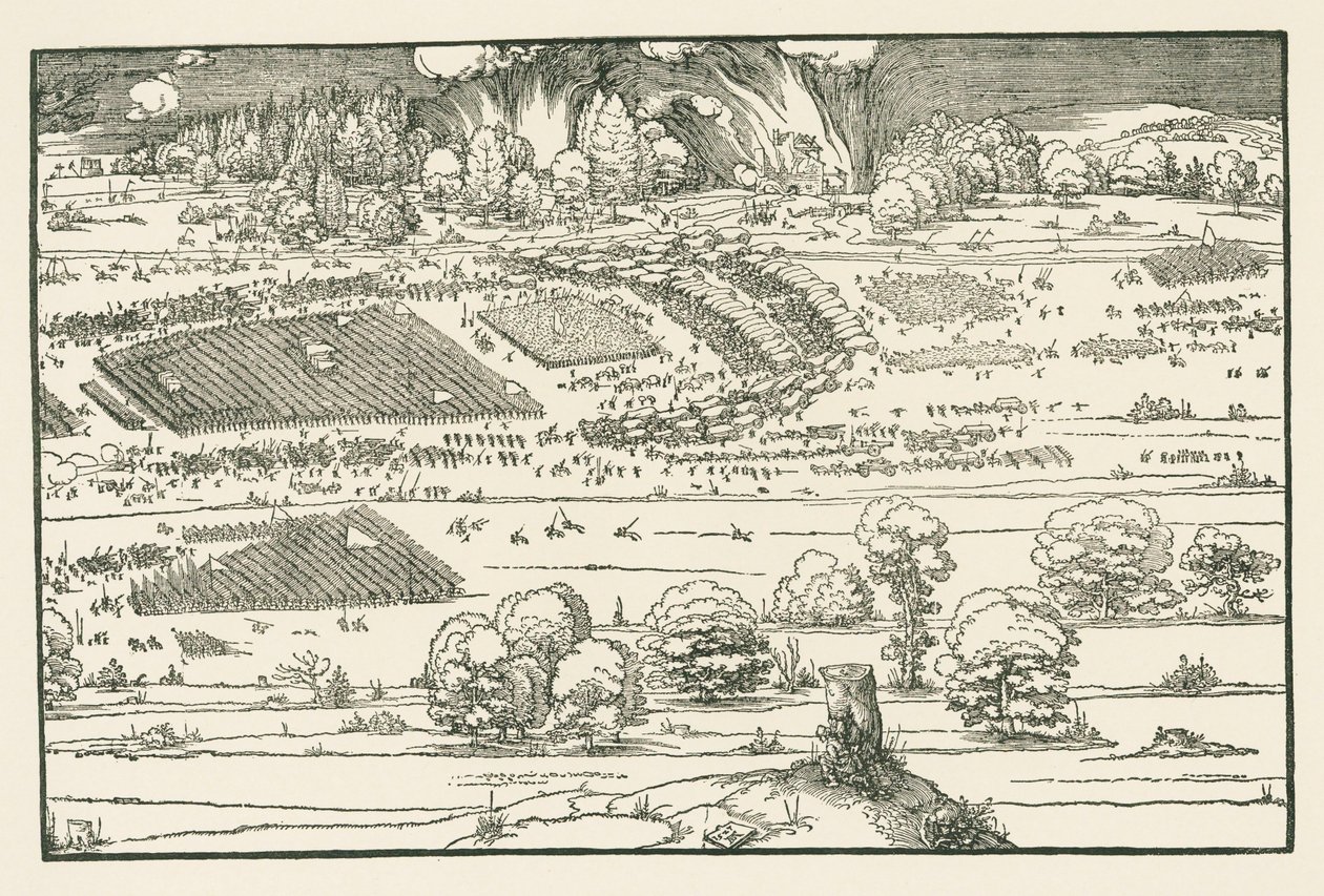 The Siege of a Fortress, Right Block by Albrecht Dürer or Duerer