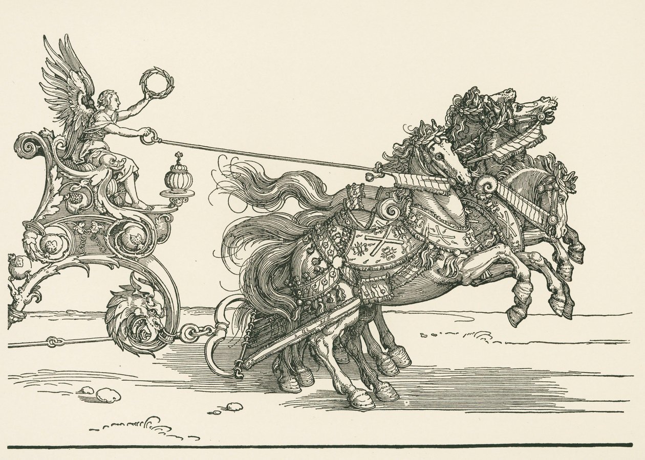The Small Triumphal Car or The Burgundian Marriage by Albrecht Dürer or Duerer