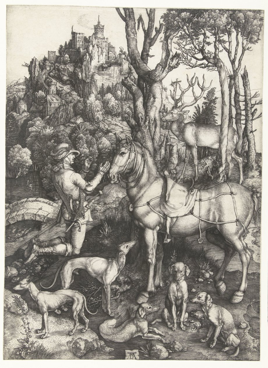 The Vision of St Eustace by Albrecht Dürer or Duerer