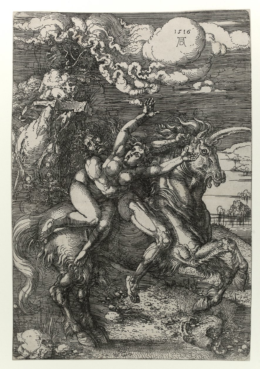 The abduction on the unicorn by Albrecht Dürer