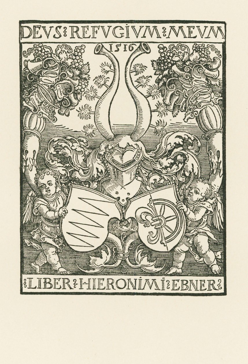 The Book-Plate of Hieronymus Ebner by Albrecht Dürer or Duerer