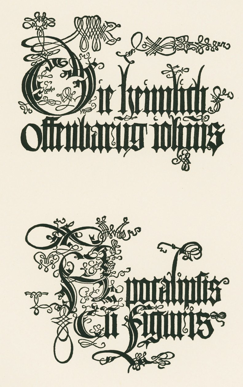 Title of the German Edition of 1498: The Secret Revelation of John by Albrecht Dürer or Duerer