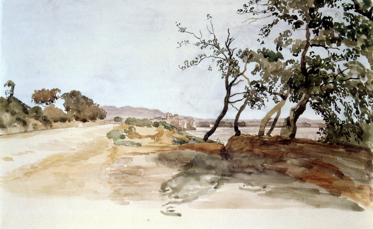 Italian countryside by Aleksandr Andreevich Ivanov