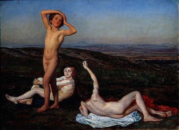 Three Naked Boys, study for 
