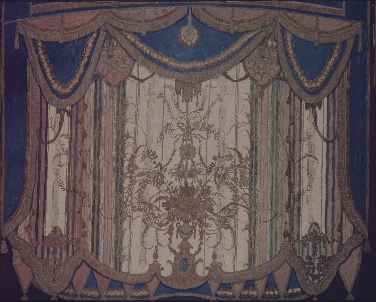 Design of Curtain for the Theatre Play The Masquerade by M. Lermontov, 1917 by Aleksandr Jakovlevic Golovin