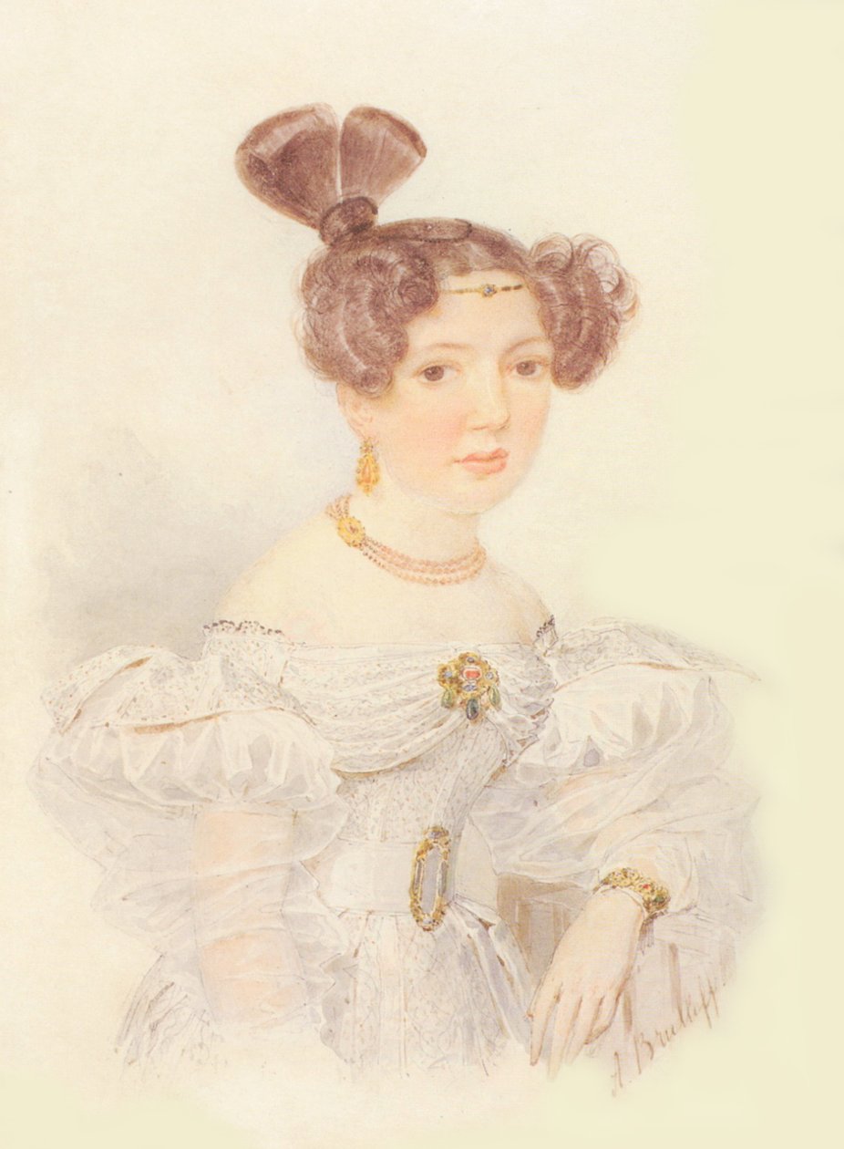 Portrait of Yekaterina Ivanovna Zagryazhskaya by Aleksandr Pavlovich Bryullov