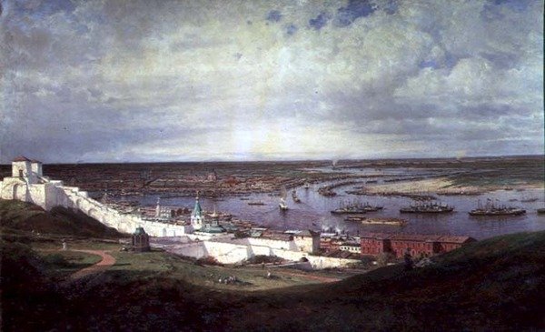 View of Nizhny Novgorod by Aleksei Petrovich Bogolyubov