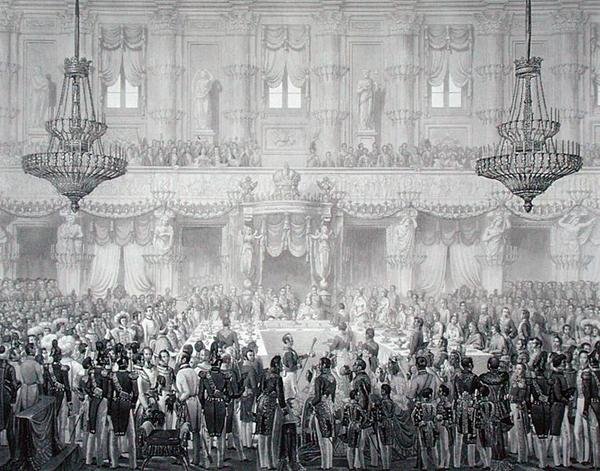 State Banquet to Mark the Occasion of the Coronation of Ferdinand I by Alessandro (after) Sanquirico