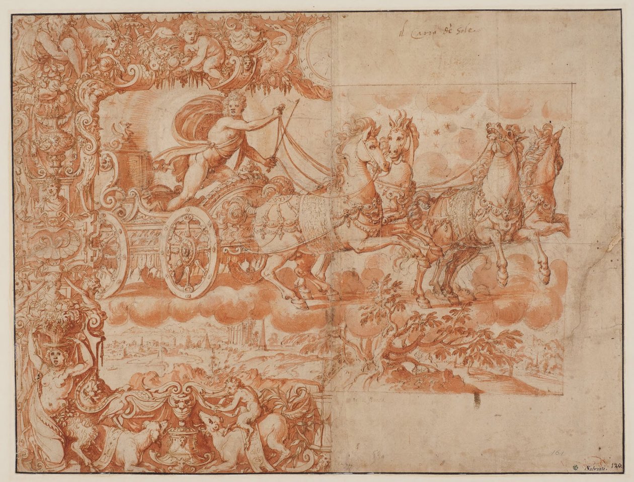 Phaeton Driving the Quadriga by Alessandro Allori