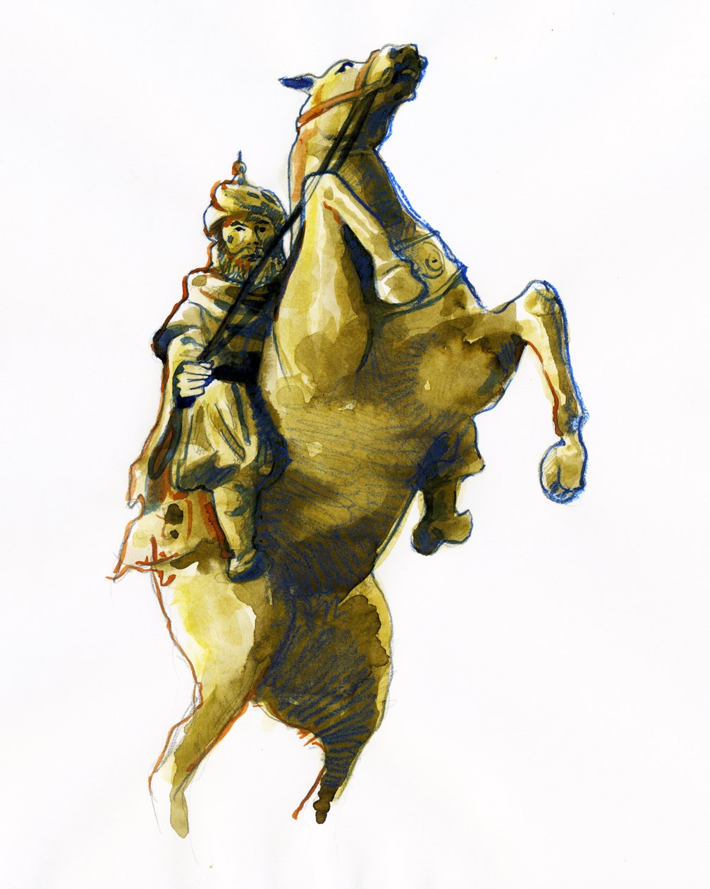 Equestrian Portrait of Oqba Ibn Nafi Al Fihri by Alessandro Lonati