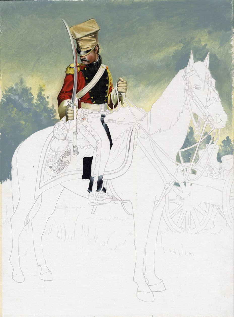 First Empire: soldier of the light cavalry of the great French Napoleonic army (unfinished) by Alessandro Lonati