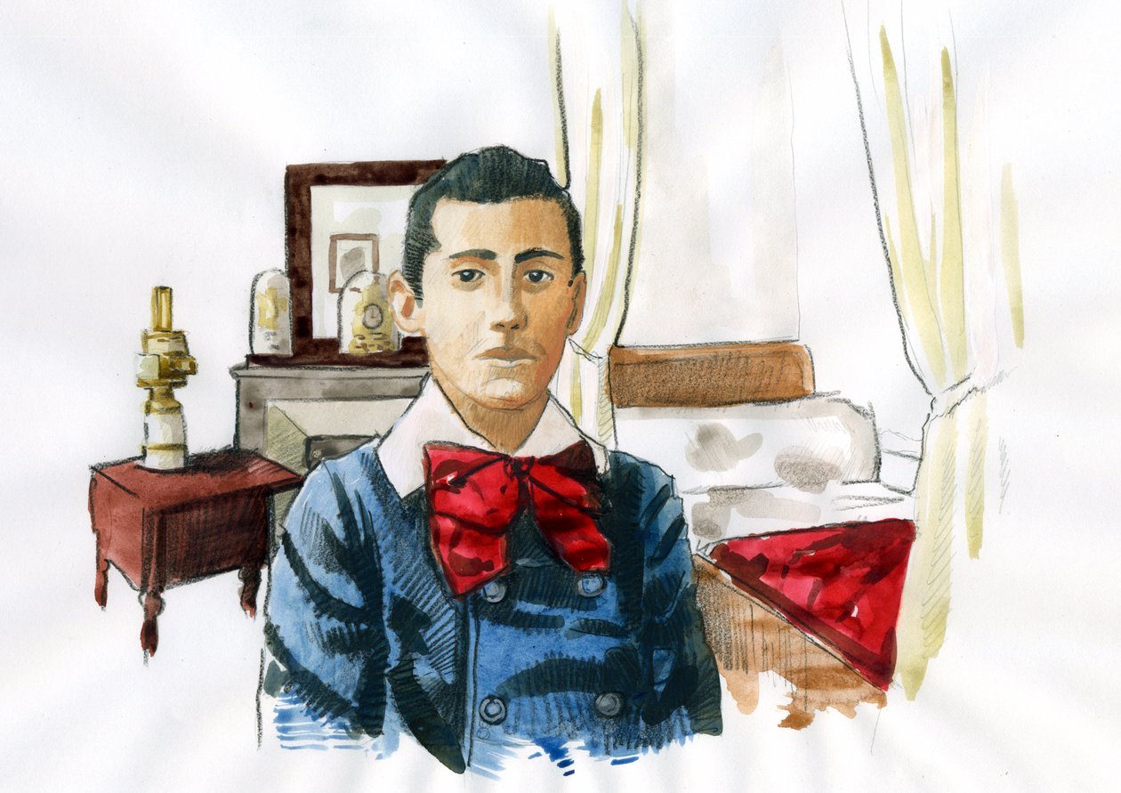 Marcel Proust young in the room of his aunt Elisabeth by Alessandro Lonati