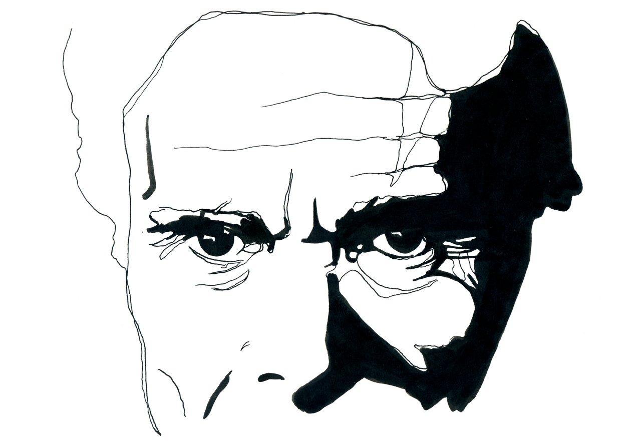 Portrait of Italian Writer and Director Pier Paolo Pasolini by Alessandro Lonati