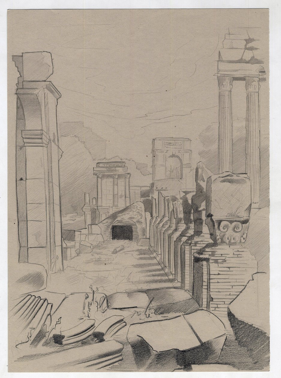 Ruins of the Roman era in Rome, Forum by Alessandro Lonati
