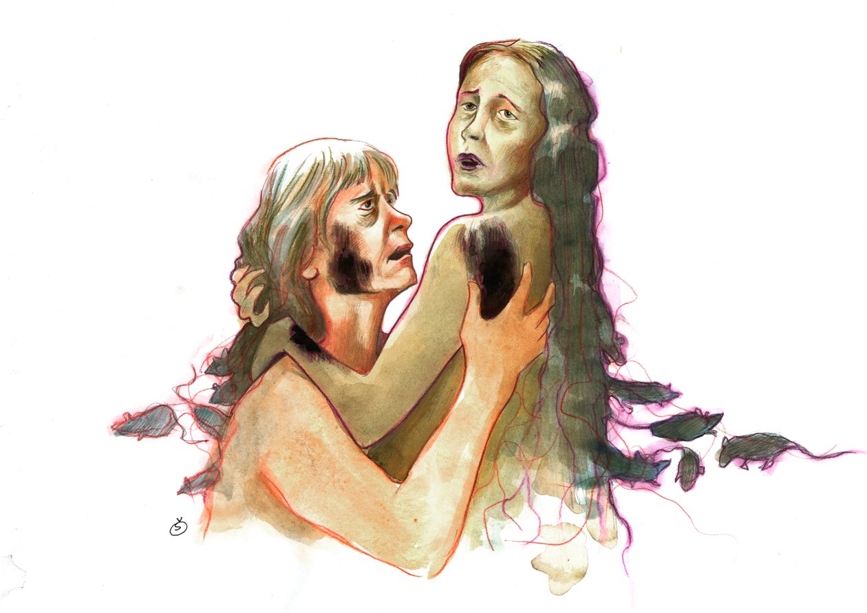Two Victims of Bubonic Plague by Alessandro Lonati