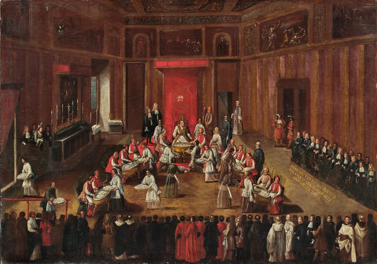 Ceremony of the Agnus Dei Celebrated by Pope Clemens XI by Alessandro Piazza